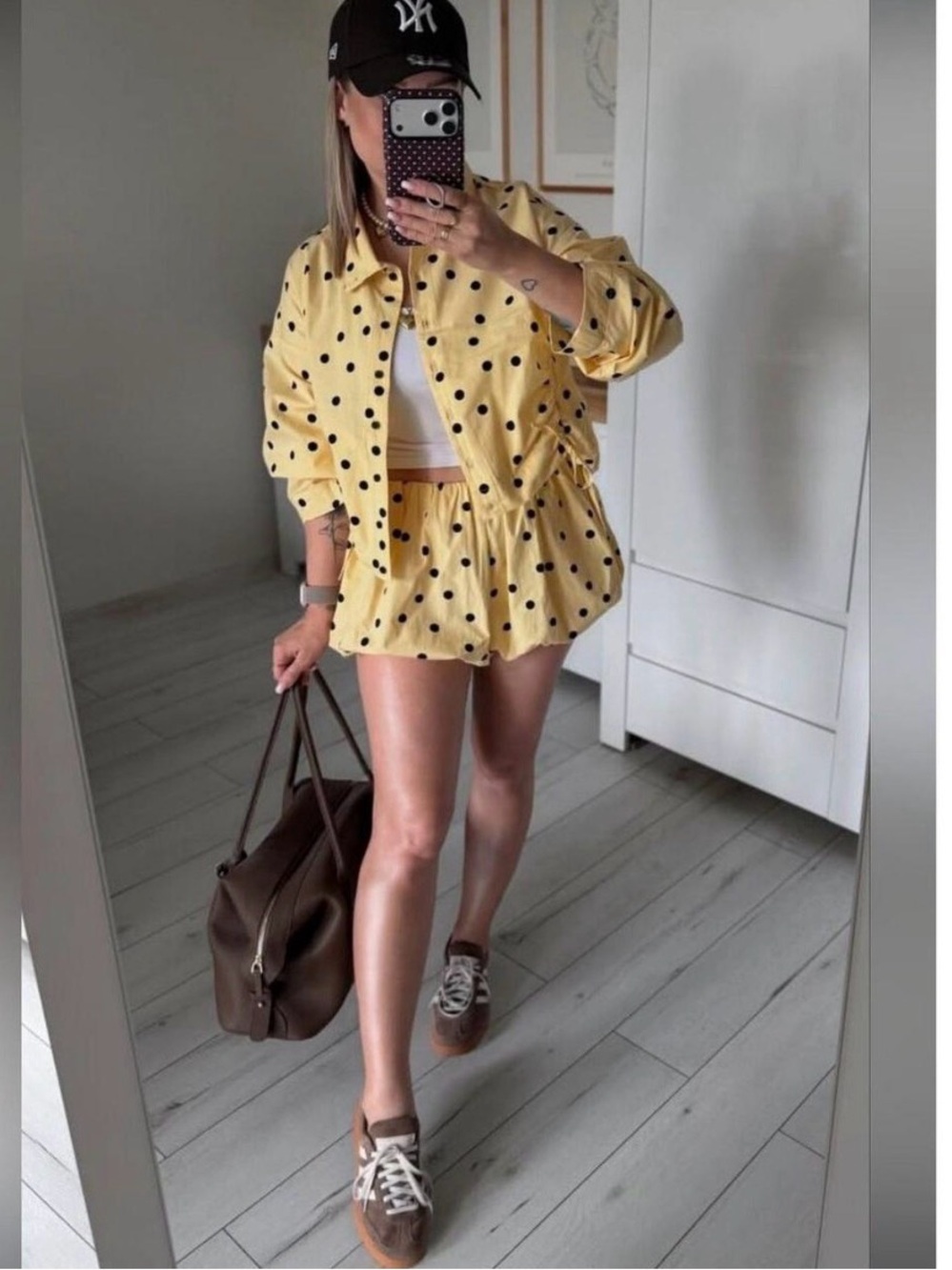 🔥🔥zara Polka Dot Yellow shorts